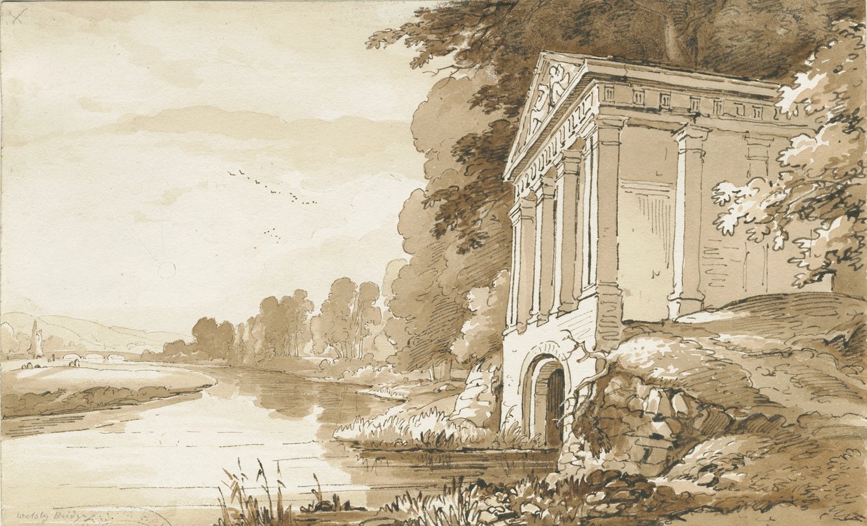 Colwich - Tempio vicino al ponte di Wolseley da Thomas Peploe Wood