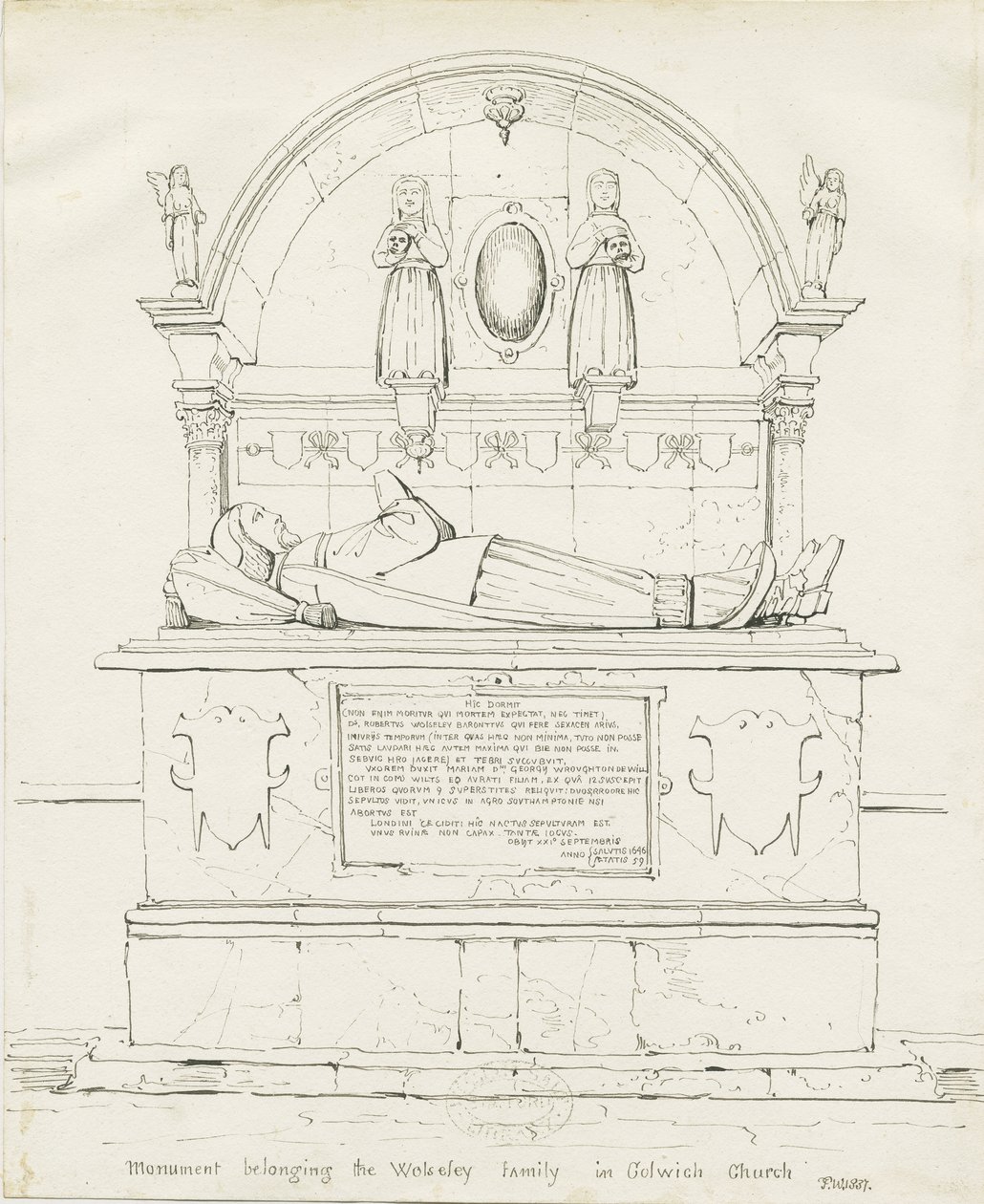 Colwich - Tomba di Robert Wolseley da Thomas Peploe Wood