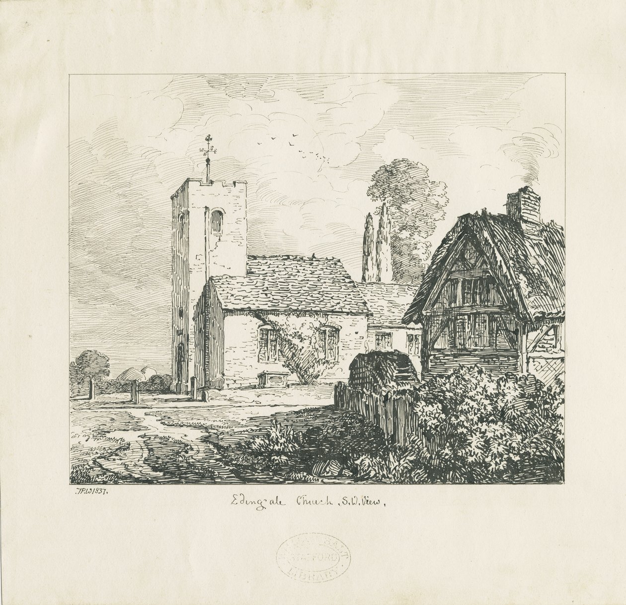 Chiesa di Edingale da Thomas Peploe Wood