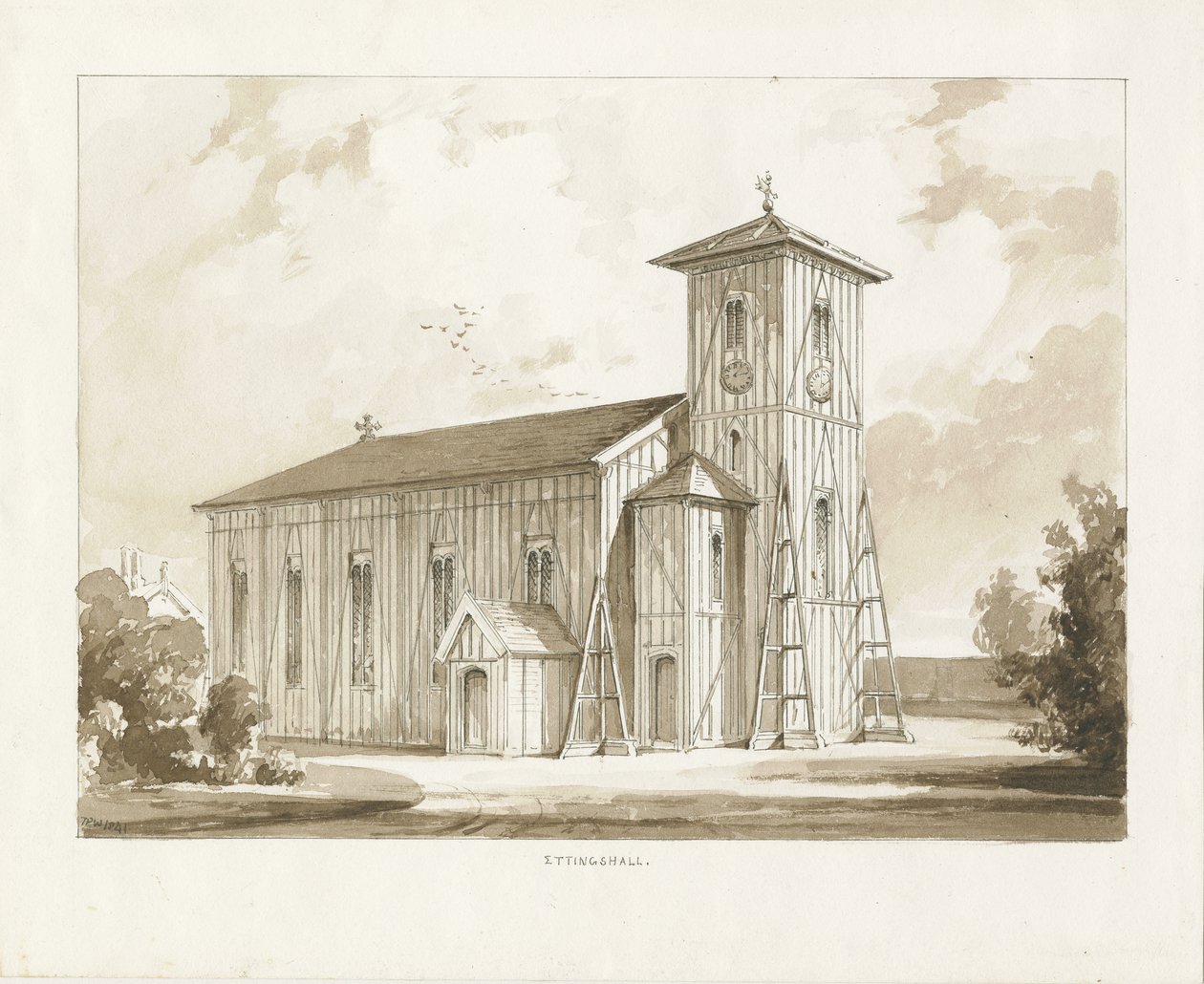 Chiesa di Ettingshall da Thomas Peploe Wood