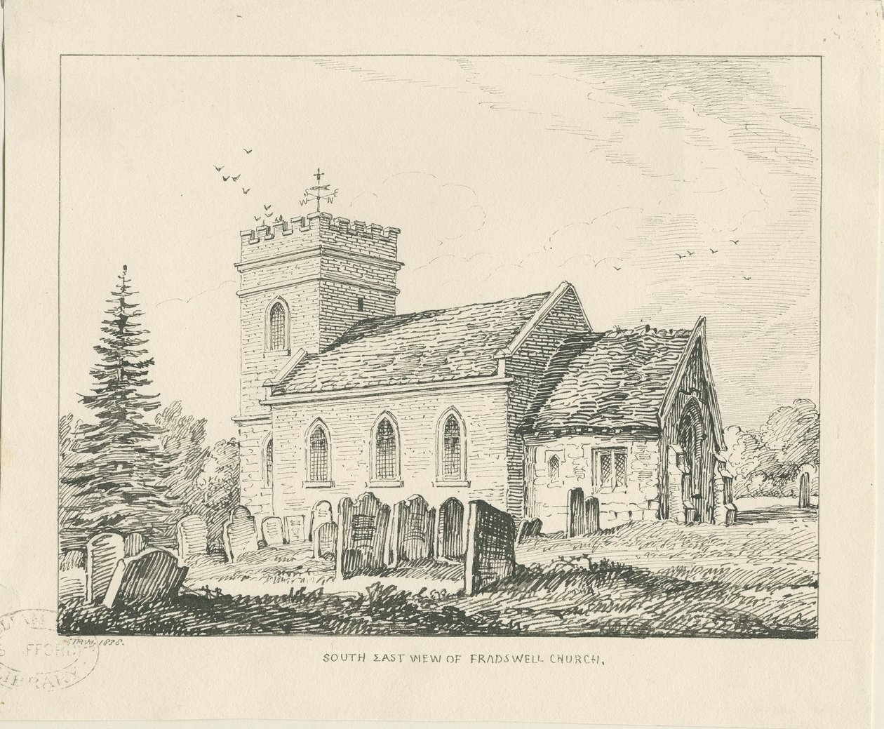 Chiesa di Fradswell da Thomas Peploe Wood