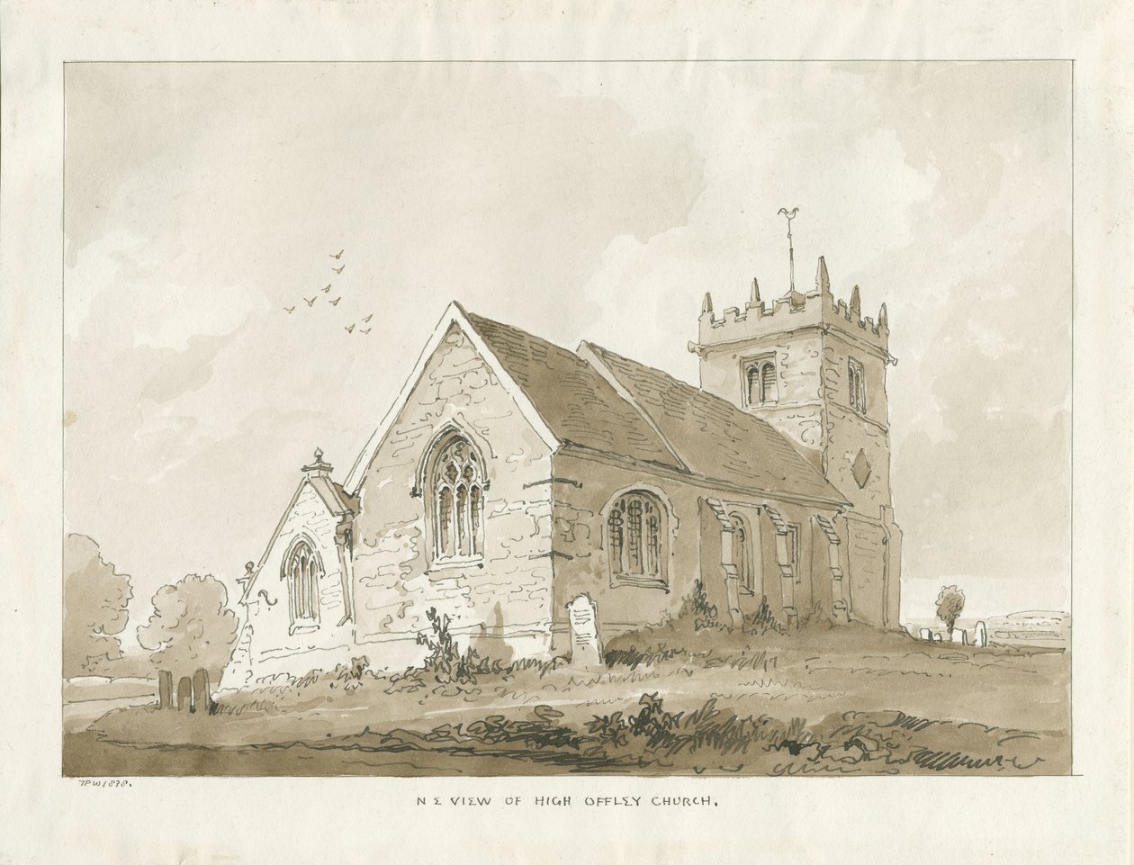 Chiesa di High Offley da Thomas Peploe Wood