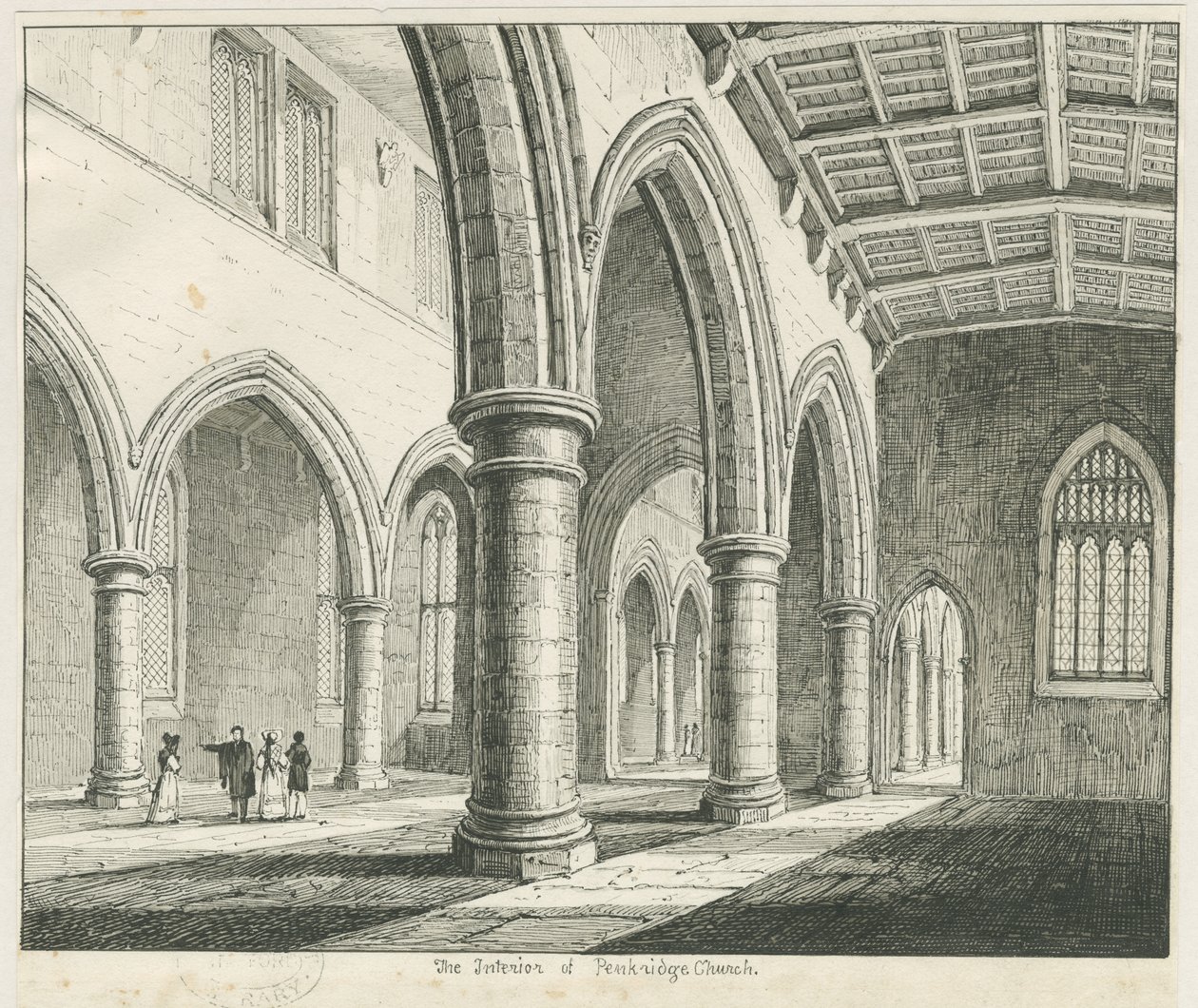 Interno della Chiesa di Penkridge da Thomas Peploe Wood