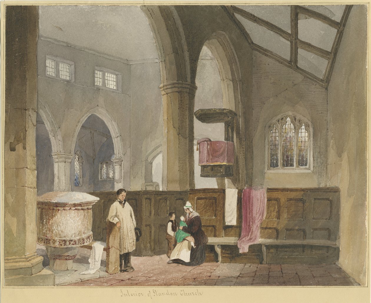 Interno della chiesa di Standon da Thomas Peploe Wood
