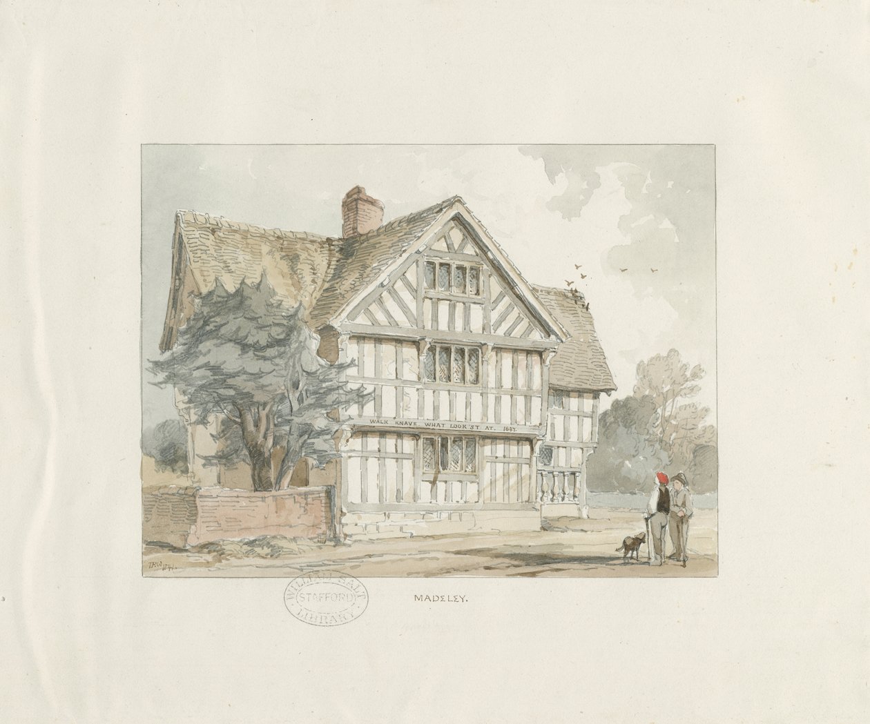 Madeley - Vecchia Casa: acquerello da Thomas Peploe Wood