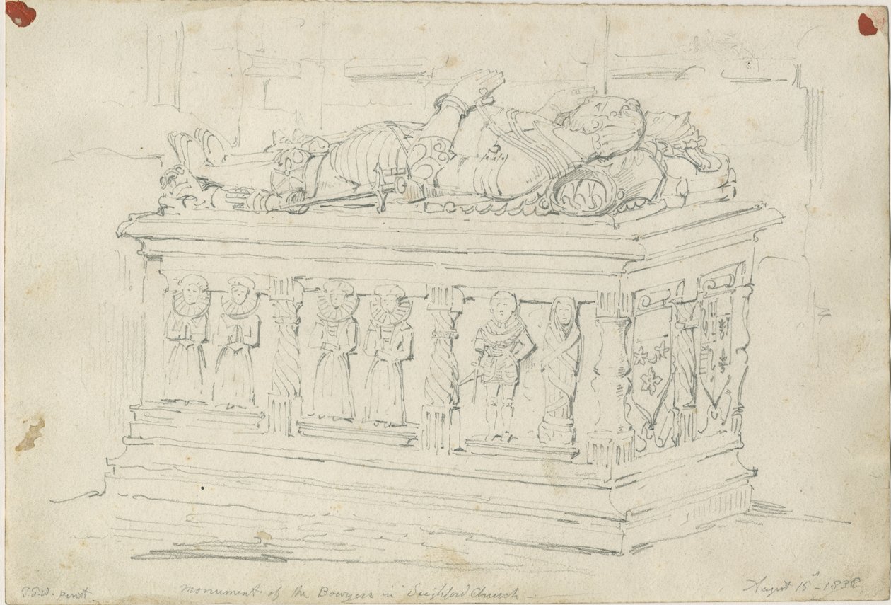 Chiesa di Seighford - Tomba di William e Mercy Bowyer da Thomas Peploe Wood