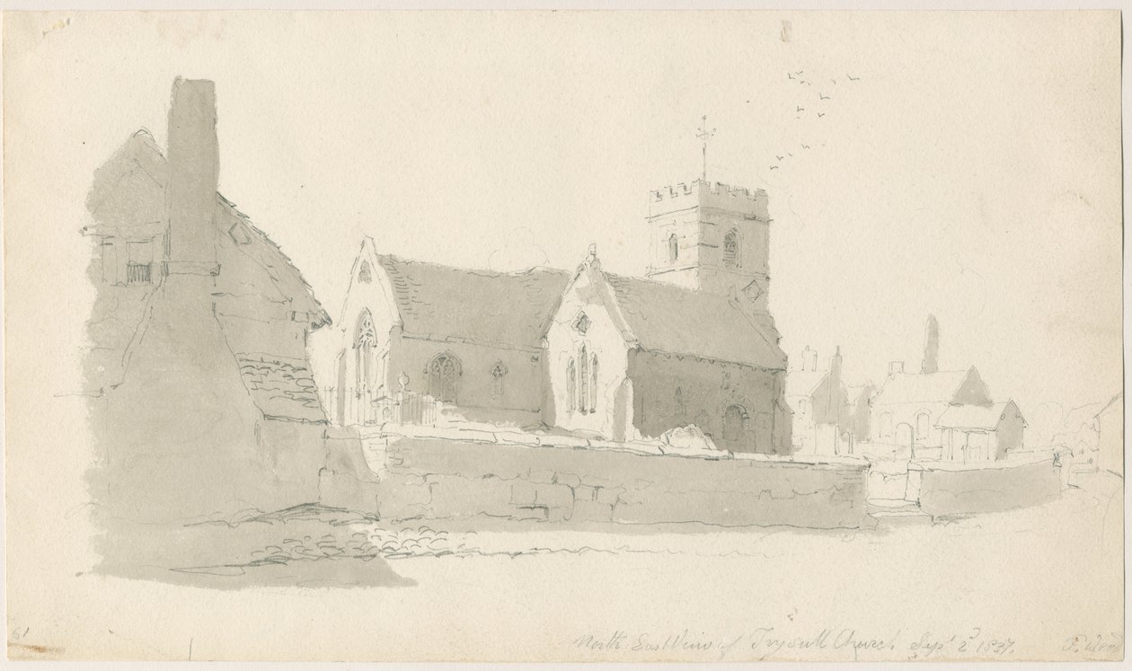 Chiesa di Trysull, 2 settembre 1837 da Thomas Peploe Wood