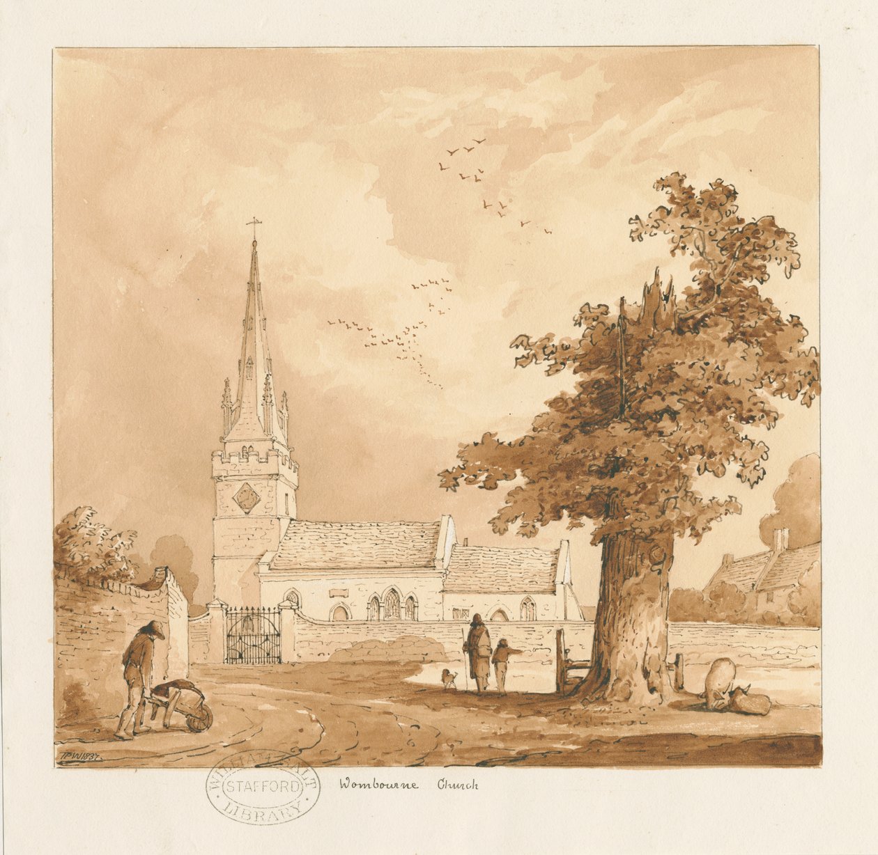 Chiesa di Wombourne da Thomas Peploe Wood