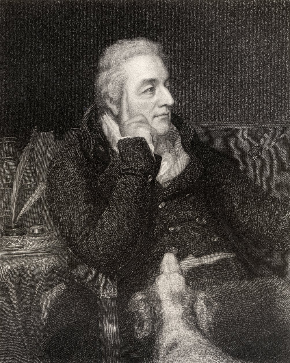 Ritratto di George Wyndham, 3° conte di Egremont, inciso da H.R. Cook, da 