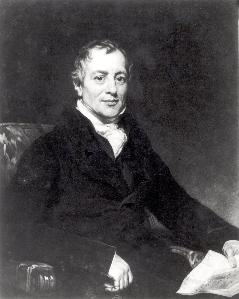 Ritratto di David Ricardo (1772-1823) inciso da Thomas Hodgetts da Thomas Phillips