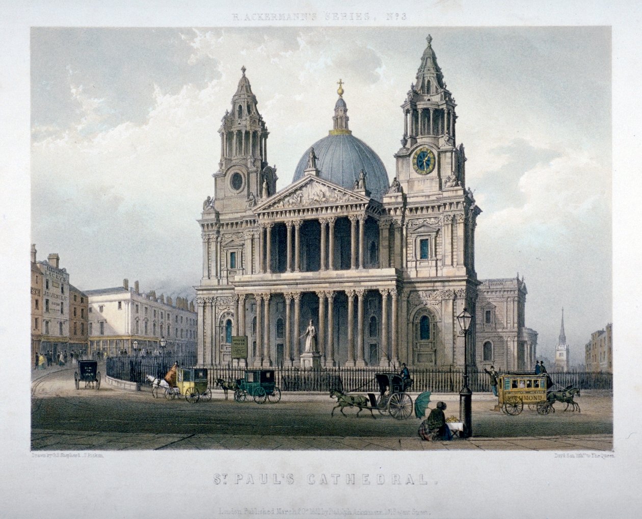 Cattedrale di San Paolo, Città di Londra, 1851 da Thomas Picken