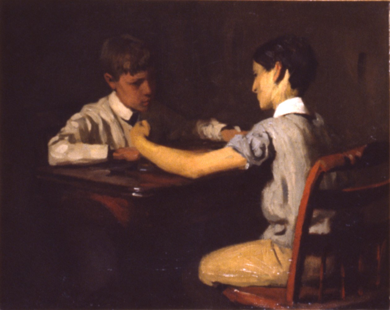 Giocatori di dama, ca. 1895 da Thomas Pollock Anshutz