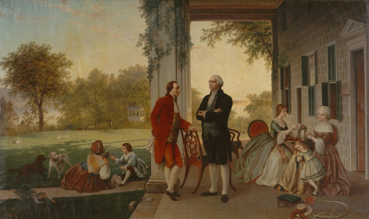 Washington e Lafayette a Mount Vernon, La casa di Washington dopo la guerra da Thomas Pritchard Rossiter