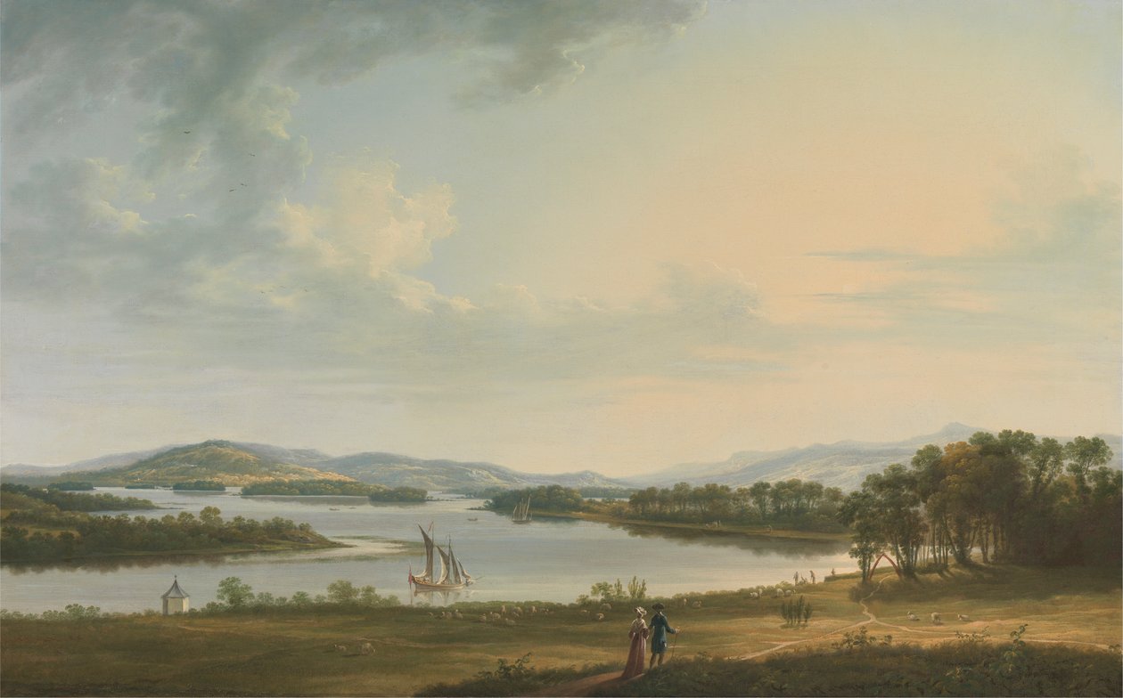 Knock Ninney e Lough Erne da Bellisle, Contea di Fermanagh, Irlanda da Thomas Roberts