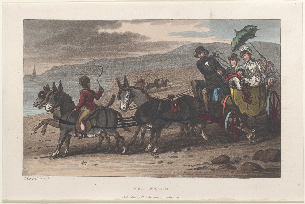 Le sabbie, da Schizzi poetici di Scarborough, 1813 da Thomas Rowlandson, Joseph Constantine Stadler, J. Bluck