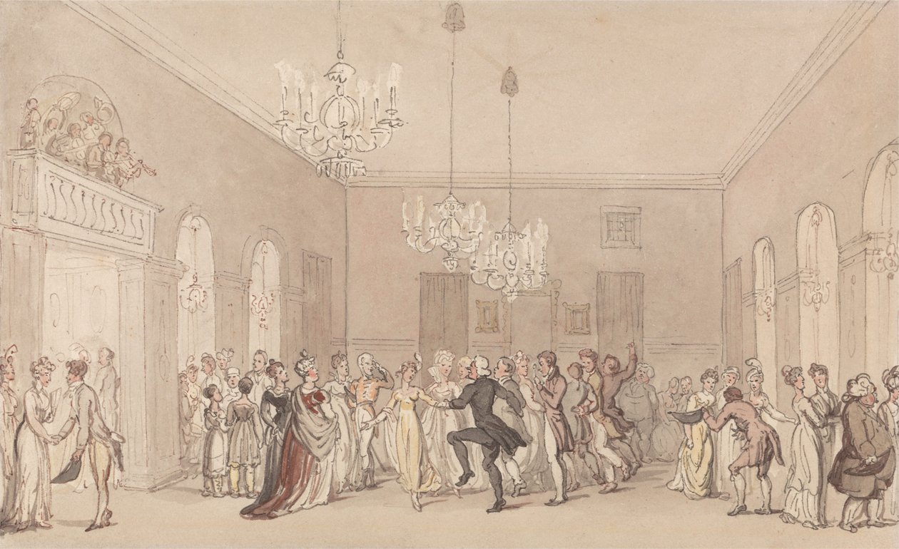 Un ballo a Scarborough da Thomas Rowlandson