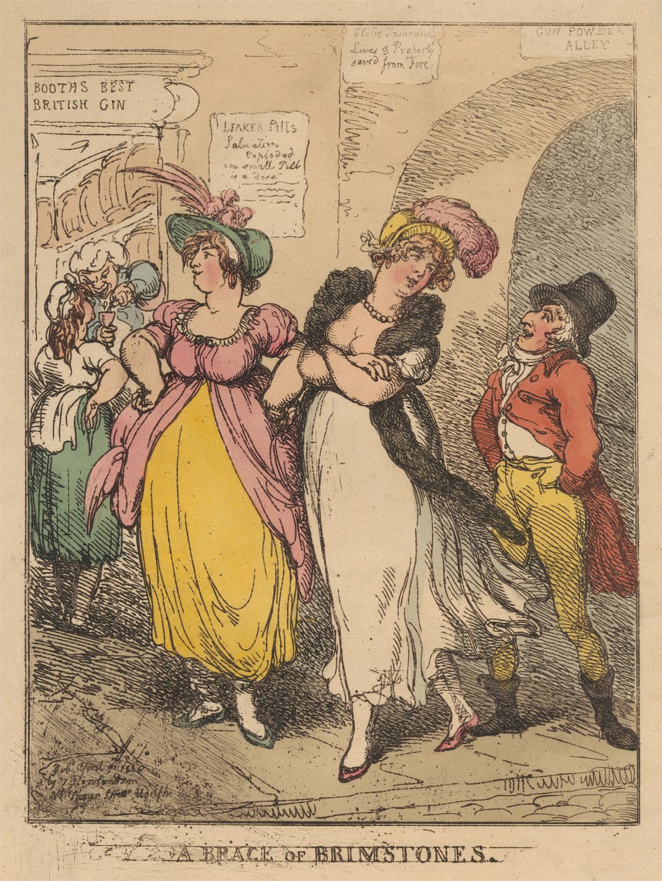 Una coppia di farfalle Brimstone da Thomas Rowlandson