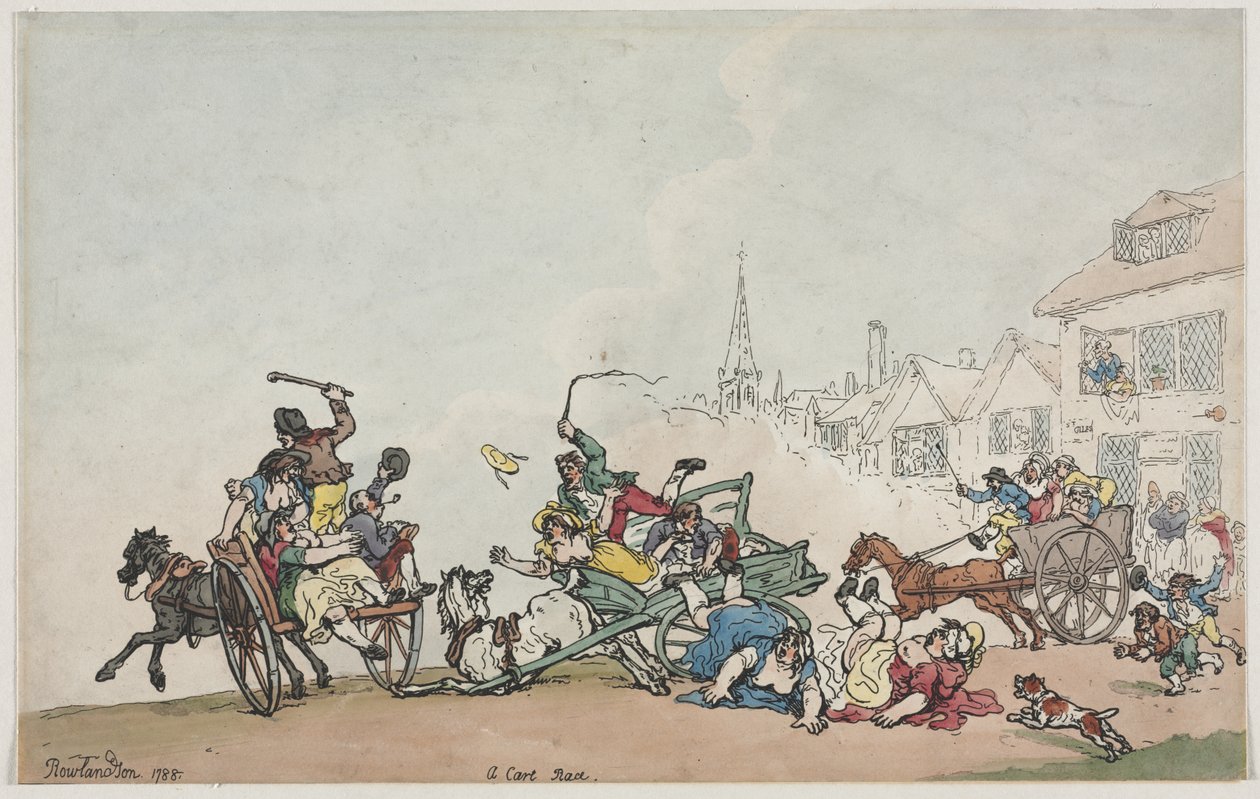 Una gara di carri da Thomas Rowlandson
