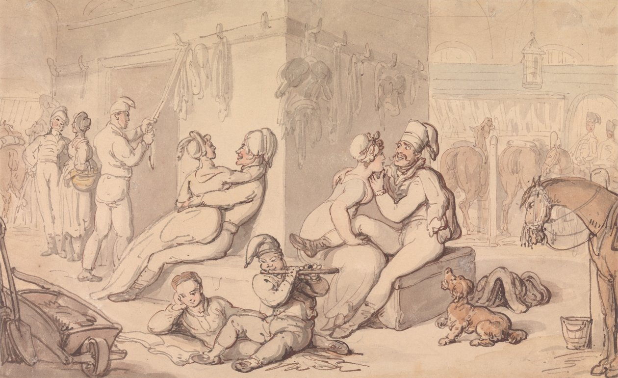 Una caserma di cavalleria da Thomas Rowlandson