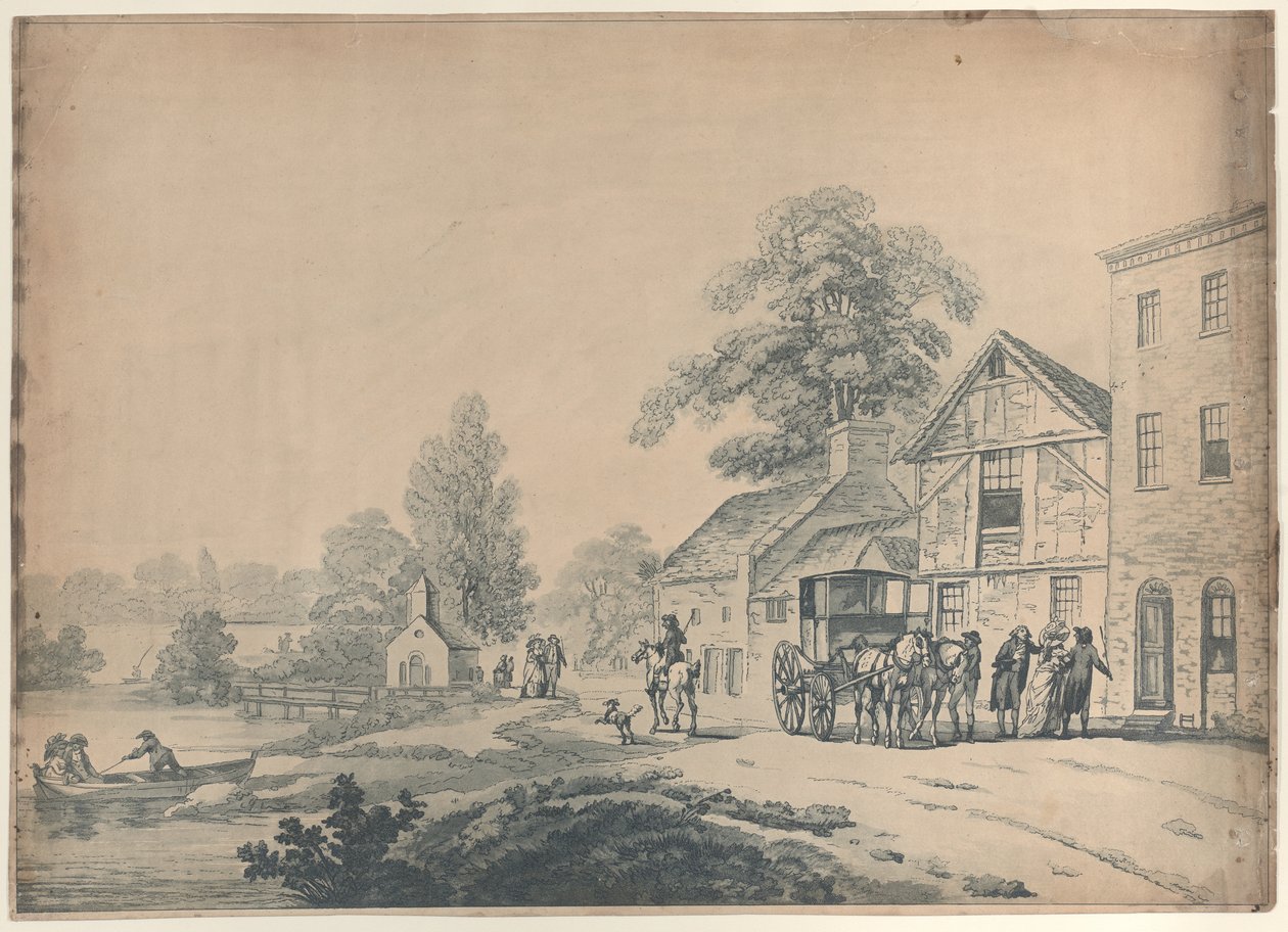 Un carrozza davanti a una locanda da Thomas Rowlandson