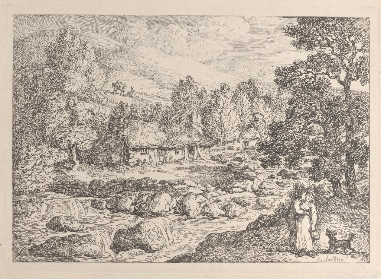 Una cascata della Cornovaglia, tratta da "Views in Cornwall" da Thomas Rowlandson
