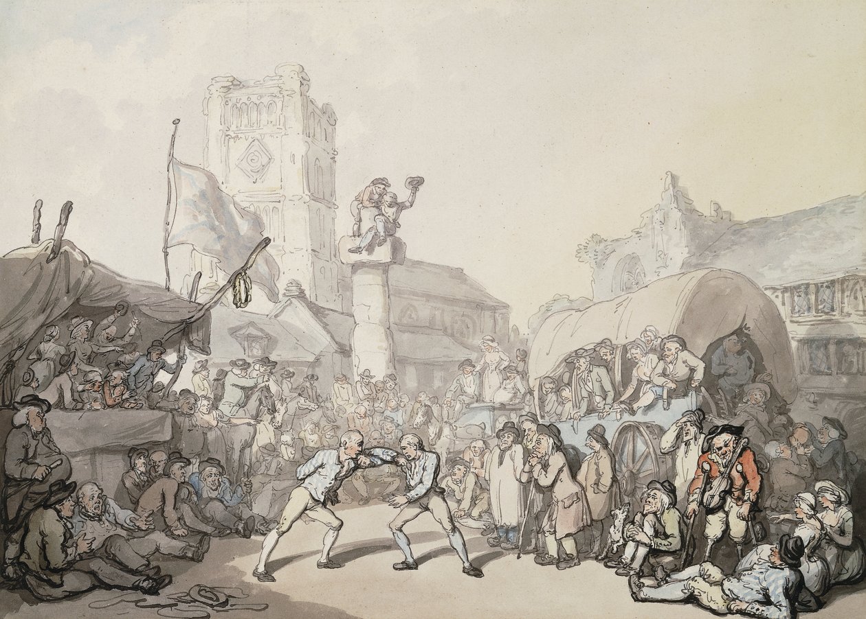 Un Incontro di Lotta Cornish da Thomas Rowlandson