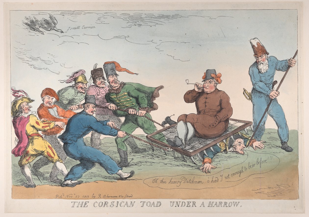 Un rospo corso sotto un erpice da Thomas Rowlandson