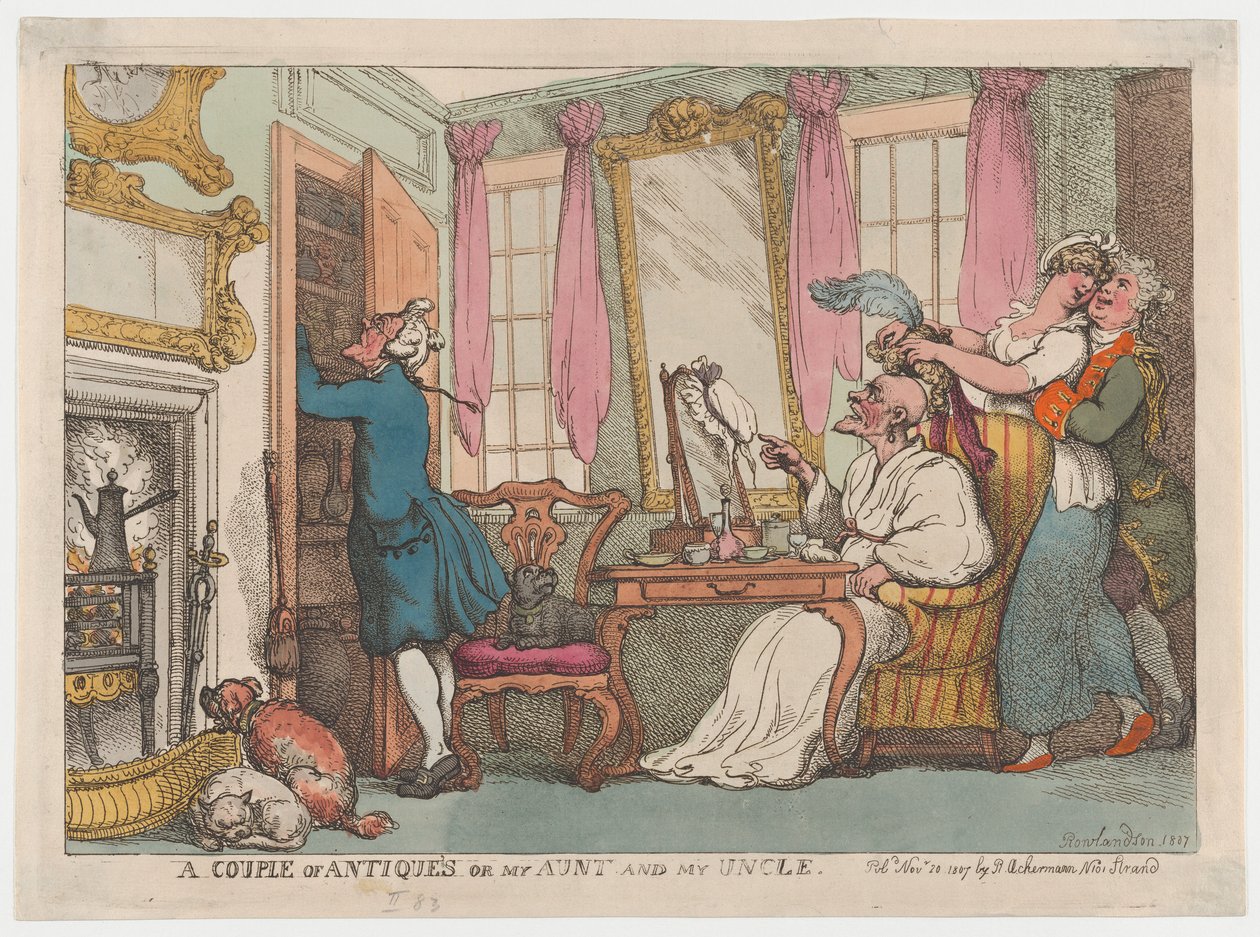 Una coppia di antichi o mia zia e mio zio, 20 novembre 1807 da Thomas Rowlandson