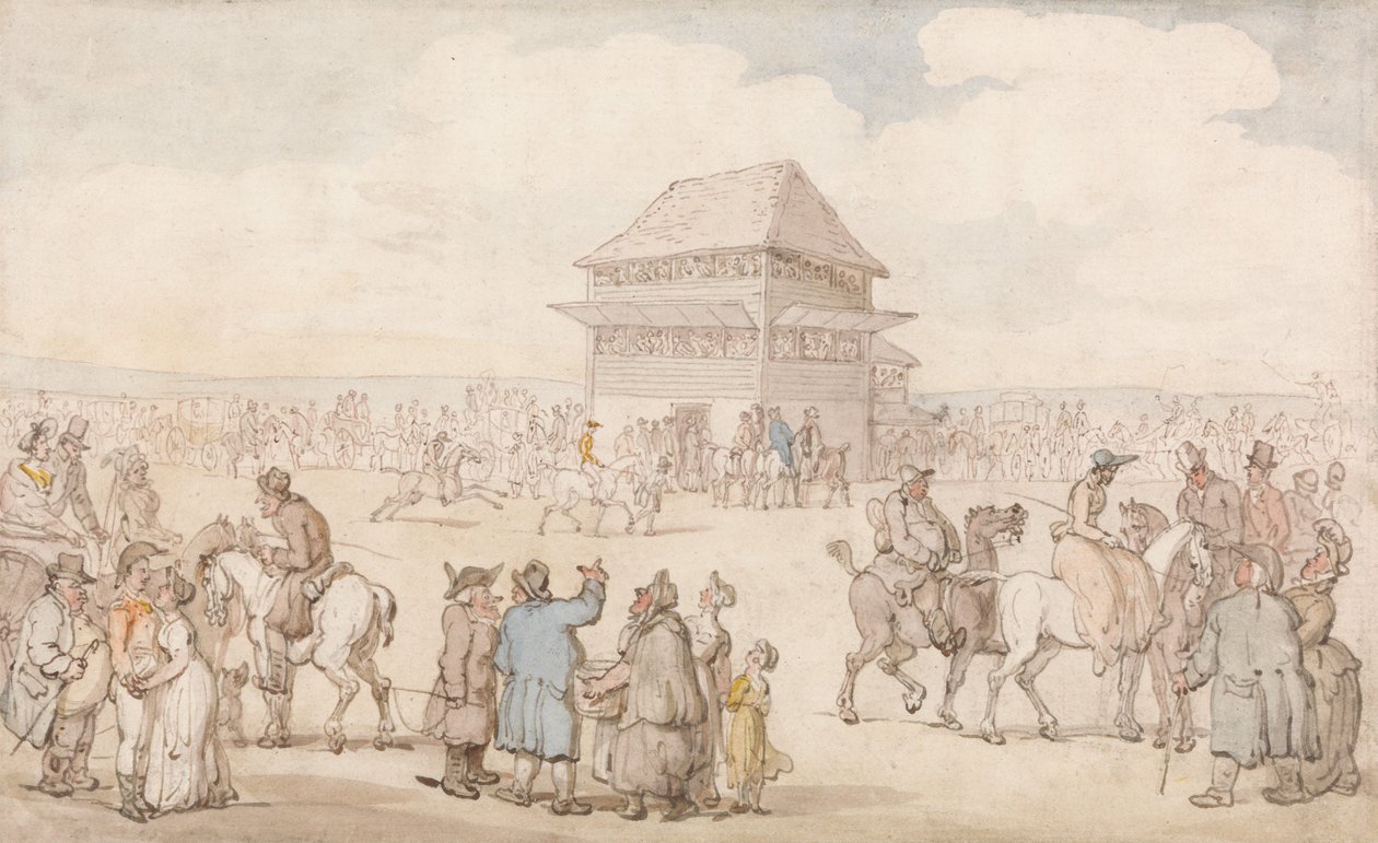 Una giornata di corse affollata da Thomas Rowlandson