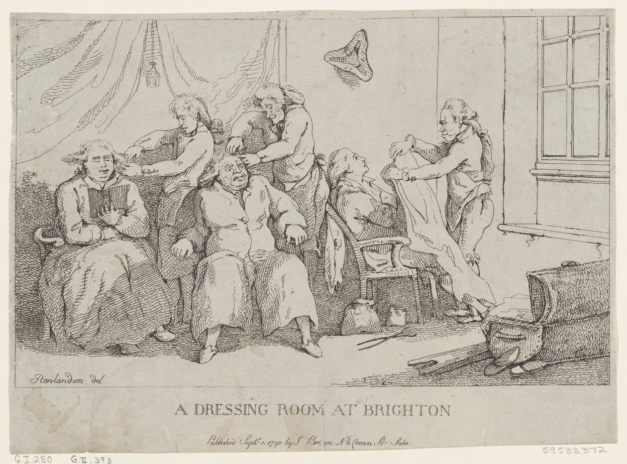 Una stanza da toeletta a Brighton, 1 settembre 1790 da Thomas Rowlandson