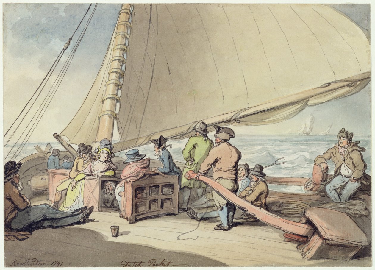 Un pacchetto olandese in una brezza crescente da Thomas Rowlandson