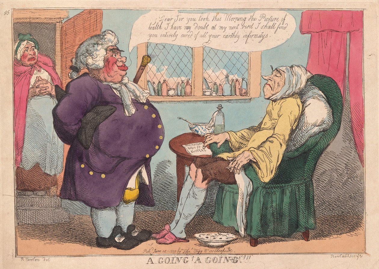 A Going, A Going!!, pub. 1813 (incisione colorata a mano) da Thomas Rowlandson