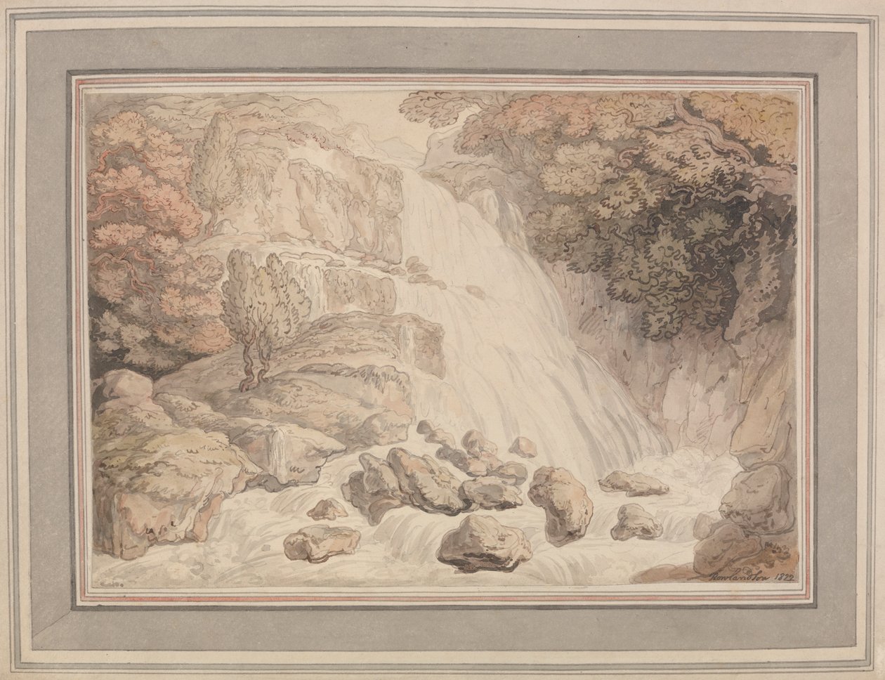 Una grande cascata da Thomas Rowlandson