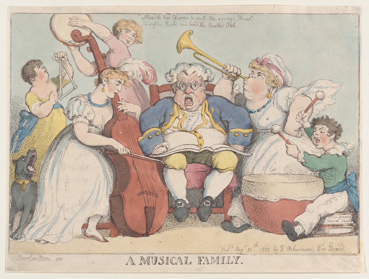 Una famiglia musicale, 30 agosto 1802 da Thomas Rowlandson
