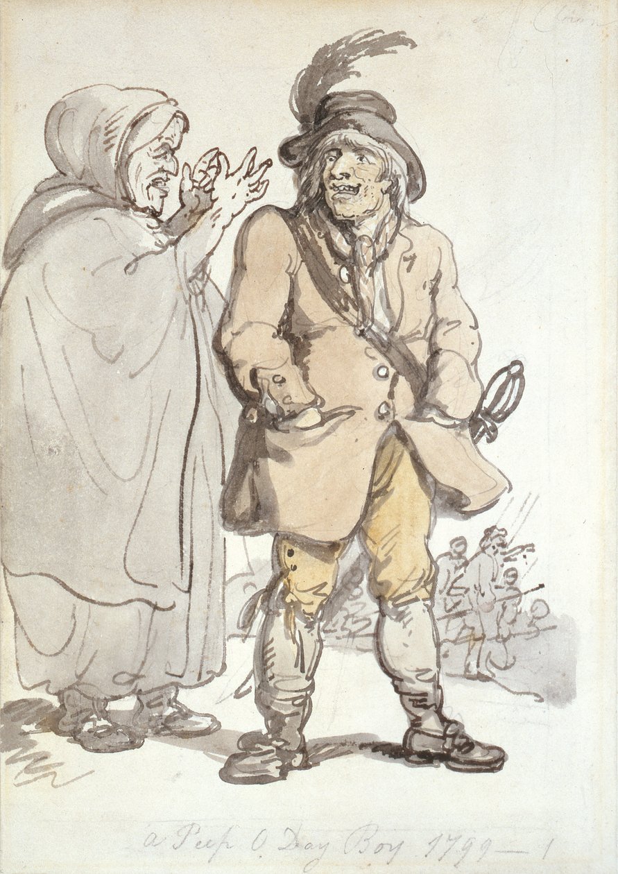 Un ragazzo Peep O Day, 1799 da Thomas Rowlandson