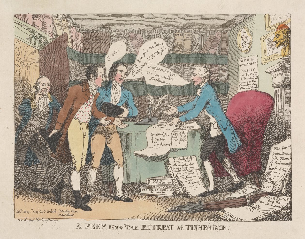 Uno sguardo al ritiro di Tinnehinch da Thomas Rowlandson