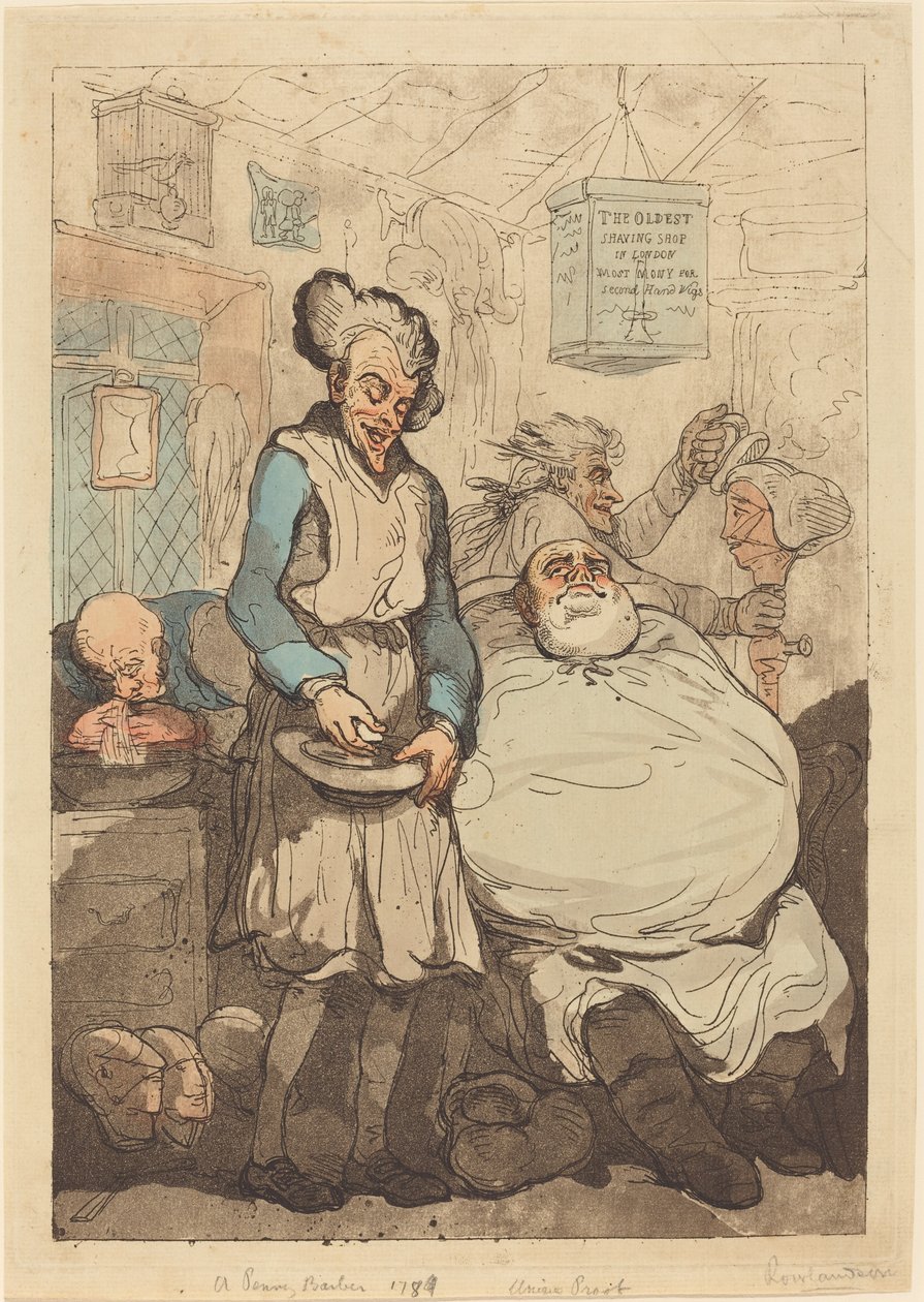 Un barbiere da un penny da Thomas Rowlandson
