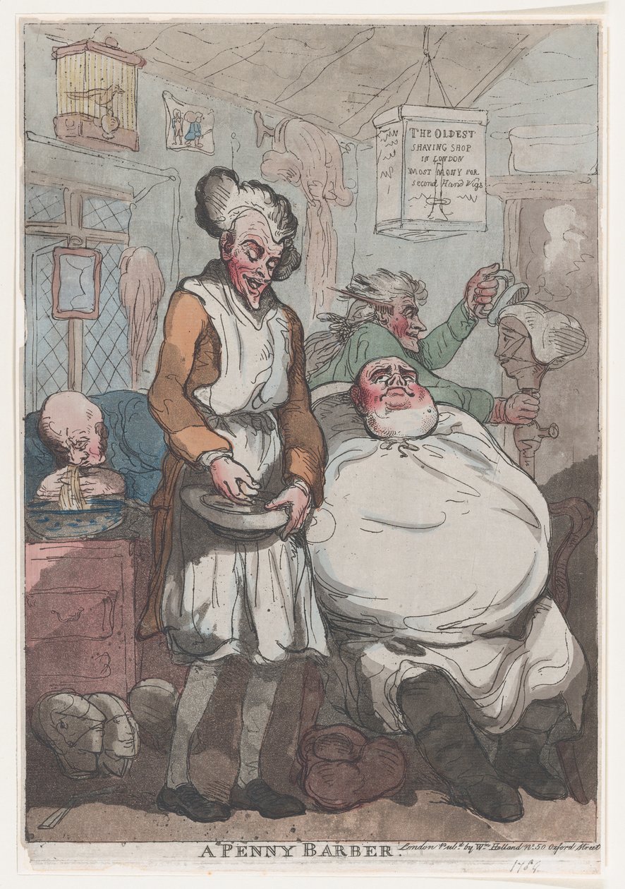 Un Barbiere da Un Penny da Thomas Rowlandson