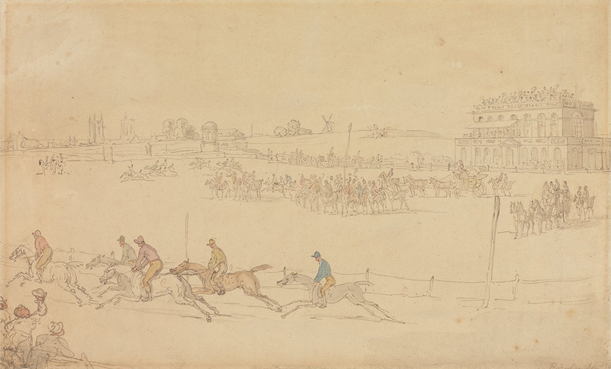 Una corsa al Knavesmire di York da Thomas Rowlandson