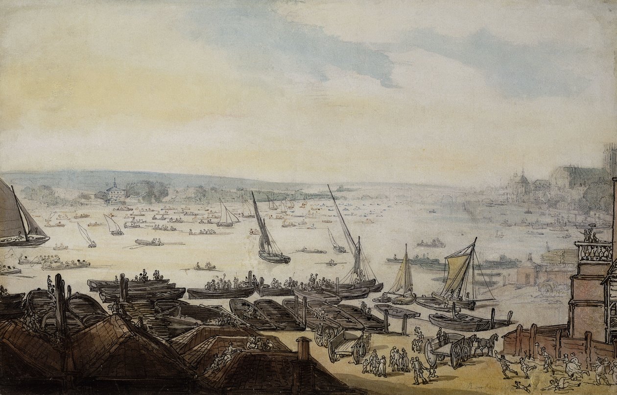 Una regata sul Tamigi sotto Westminster da Thomas Rowlandson