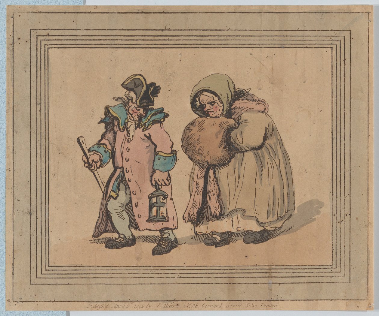 Ritorno da una visita, 3 aprile 1798 da Thomas Rowlandson