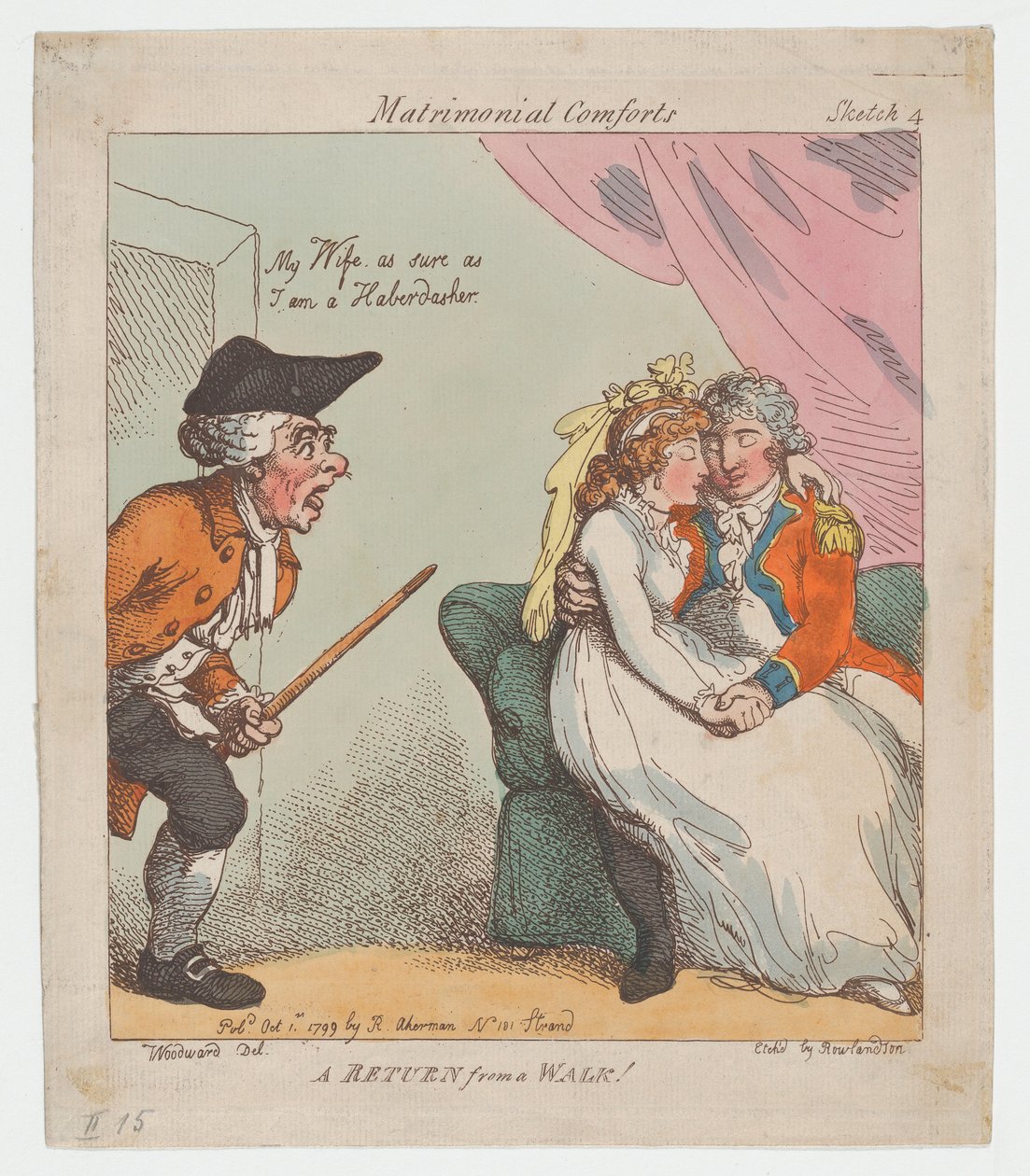 Ritorno da una Passeggiata, 1 ottobre 1799 da Thomas Rowlandson