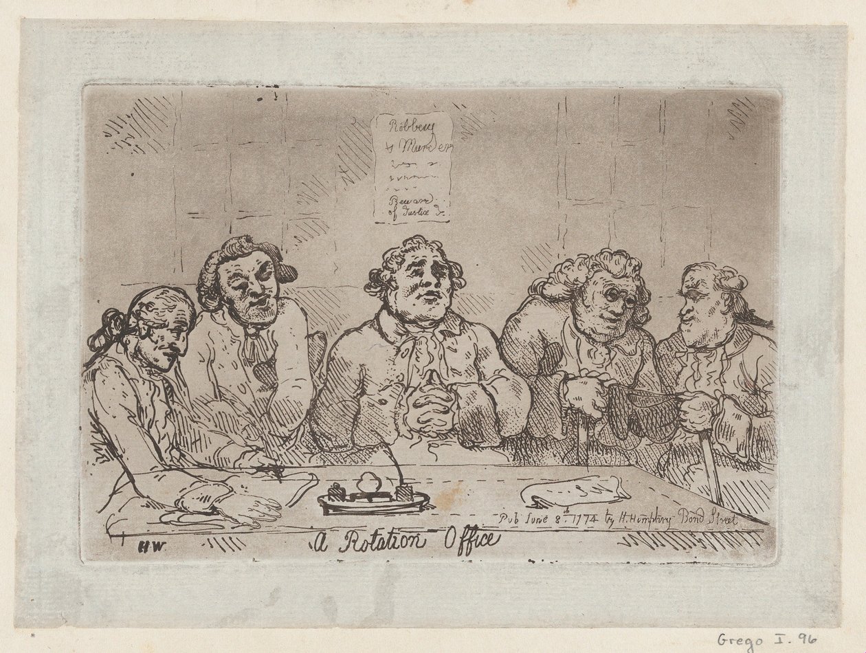 Un Ufficio di Rotazione da Thomas Rowlandson