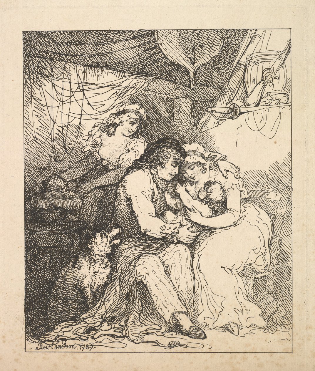 La famiglia di un marinaio da Thomas Rowlandson