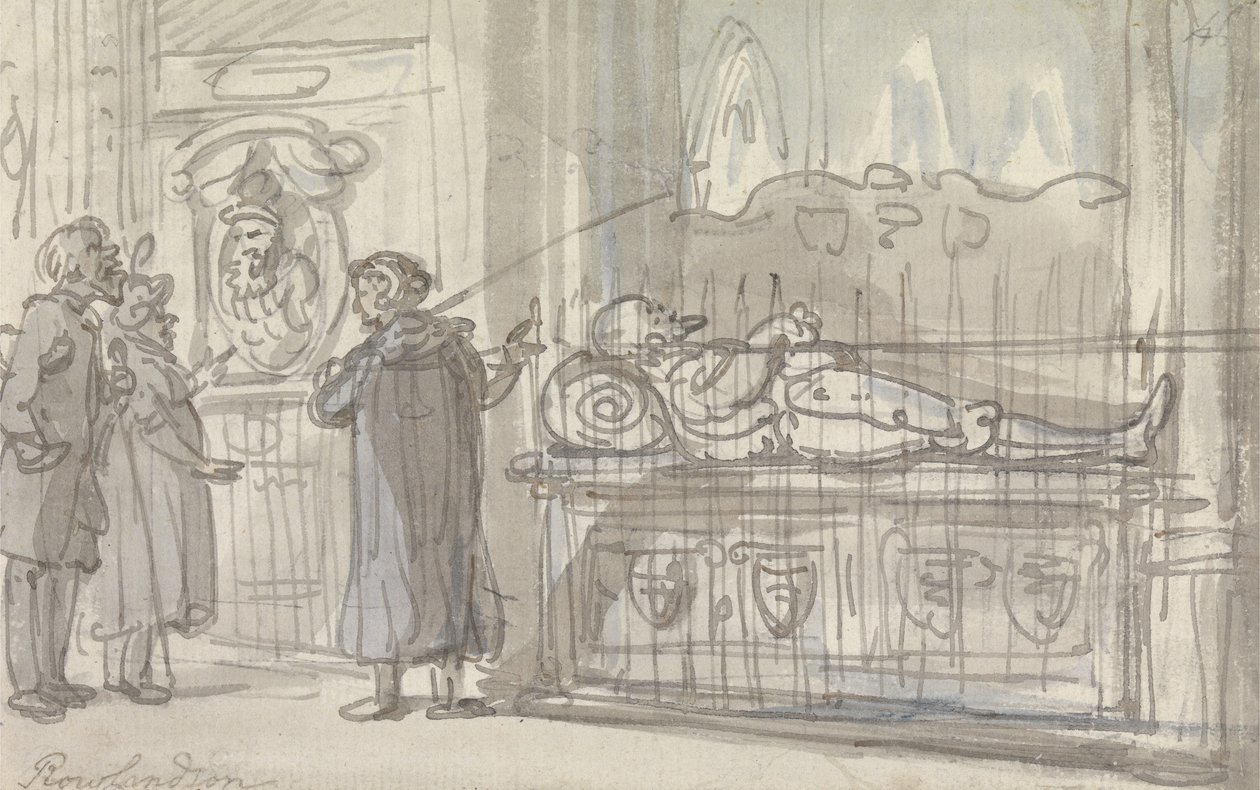Una visita guidata in una cattedrale da Thomas Rowlandson