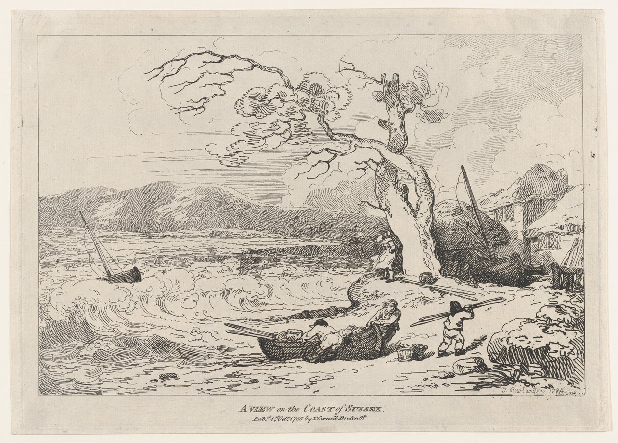 Vista sulla costa del Sussex, 1 ottobre 1785 da Thomas Rowlandson