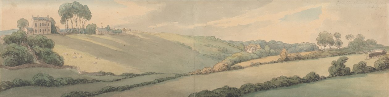 Le villette dell’ammiraglio Christian e del signor Lyson, Cowes da Thomas Rowlandson