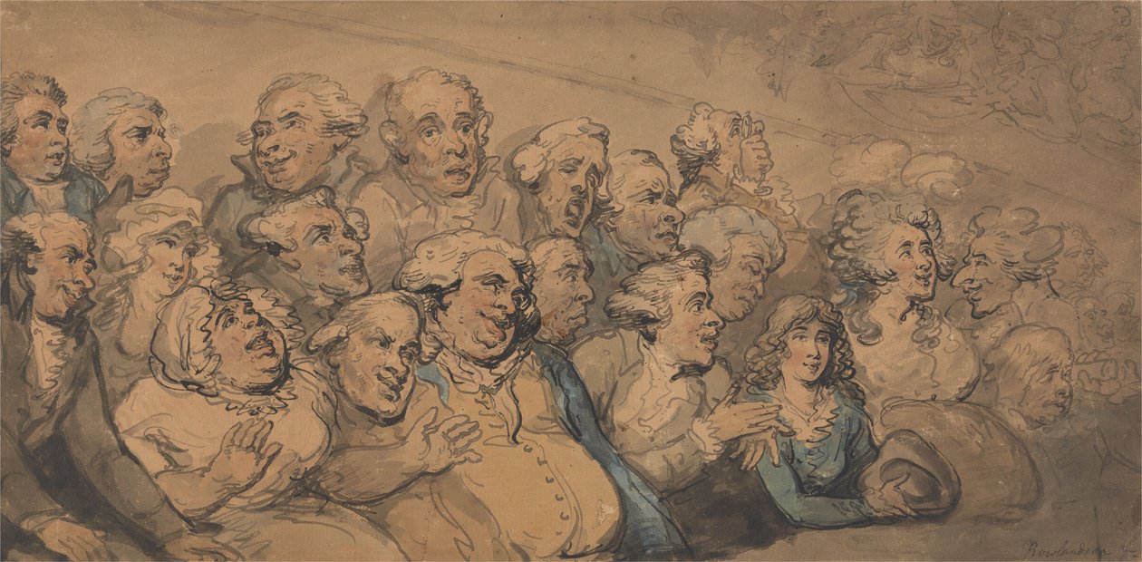 Un pubblico al Drury Lane Theatre da Thomas Rowlandson