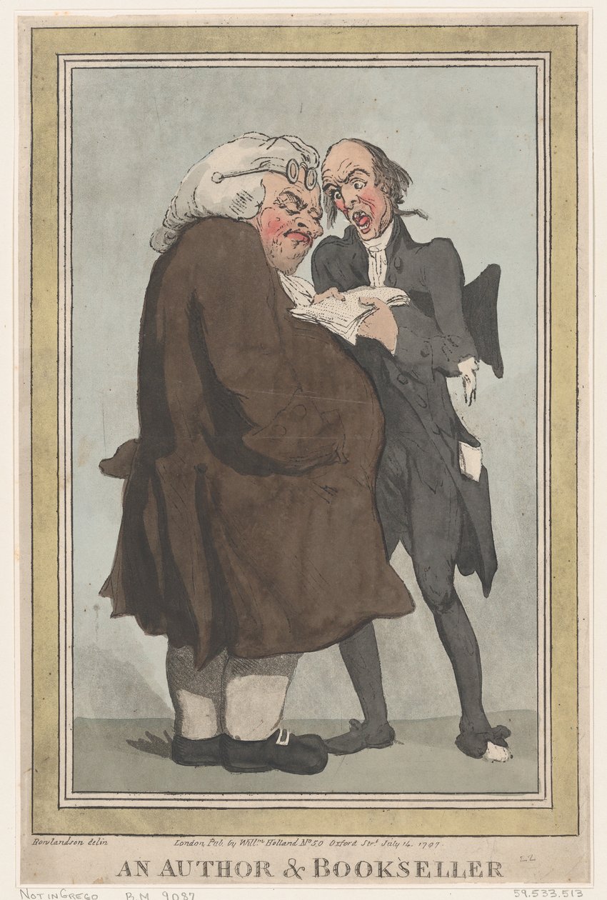 Un Autore e un Libraio da Thomas Rowlandson