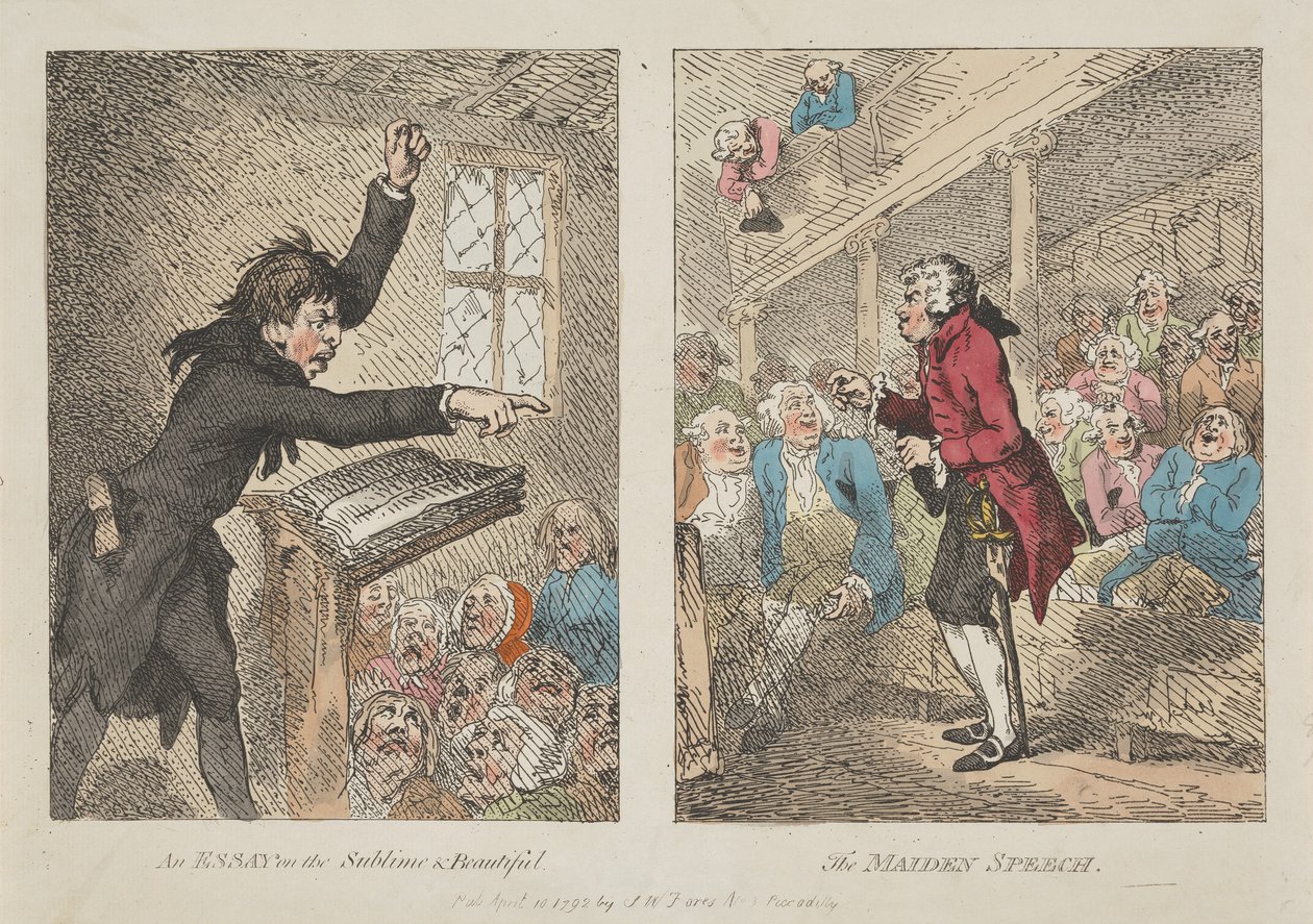 Saggio sul sublime e sul bello, Il discorso della fanciulla da Thomas Rowlandson